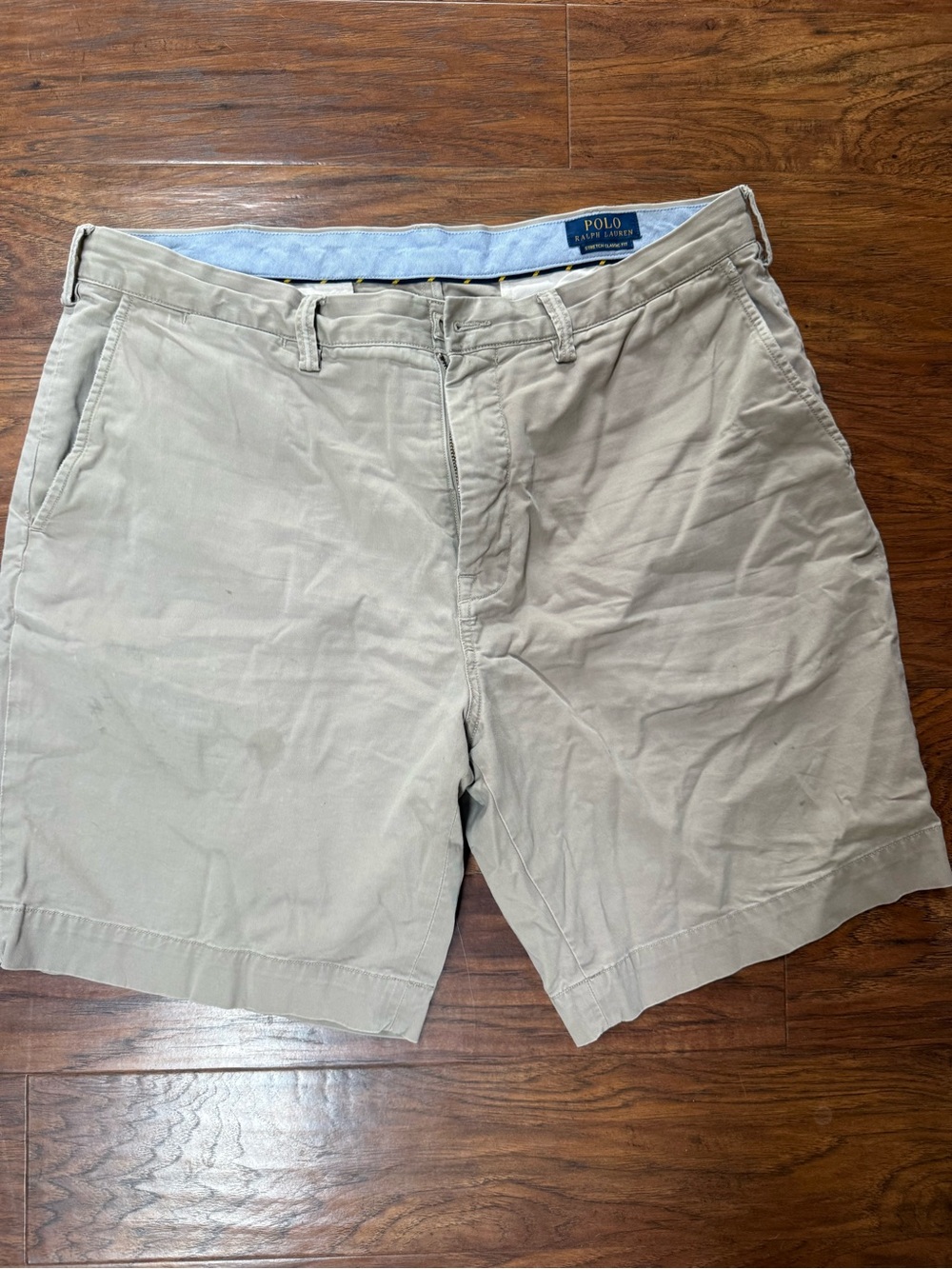 Ralph Lauren Men’s Tan Flat Front Cotton Shorts